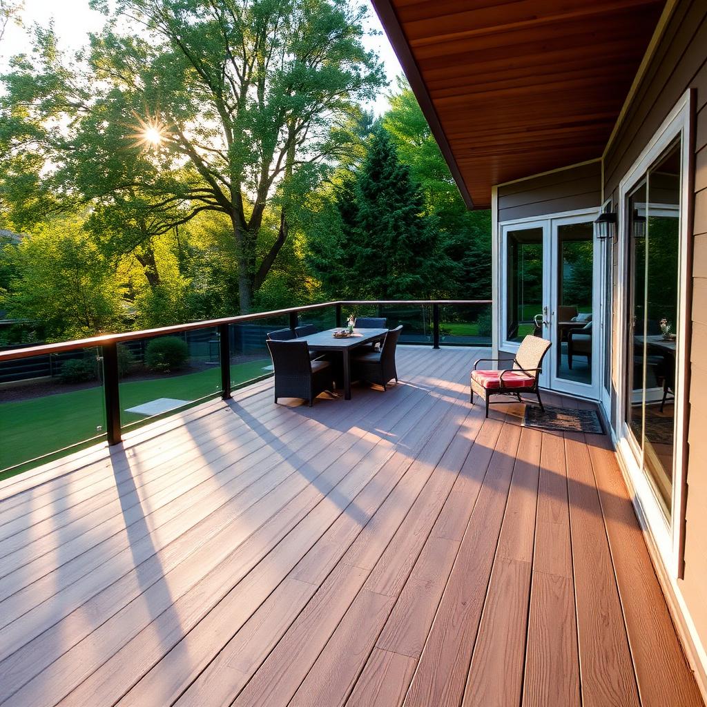 Custom composite deck on a Northern Virginia colonial home